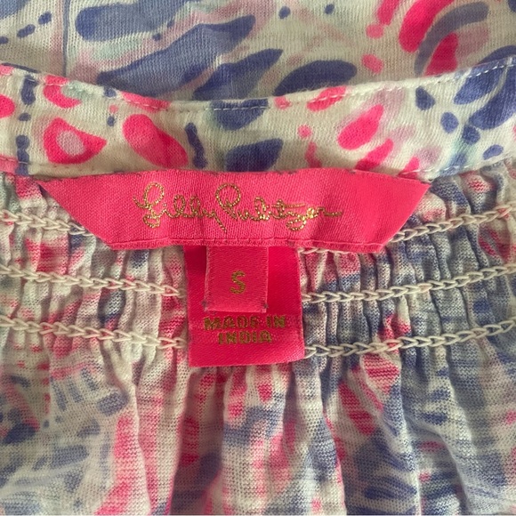 Lilly Pulitzer Essie pink print tank top 20834 - Picture 8 of 11